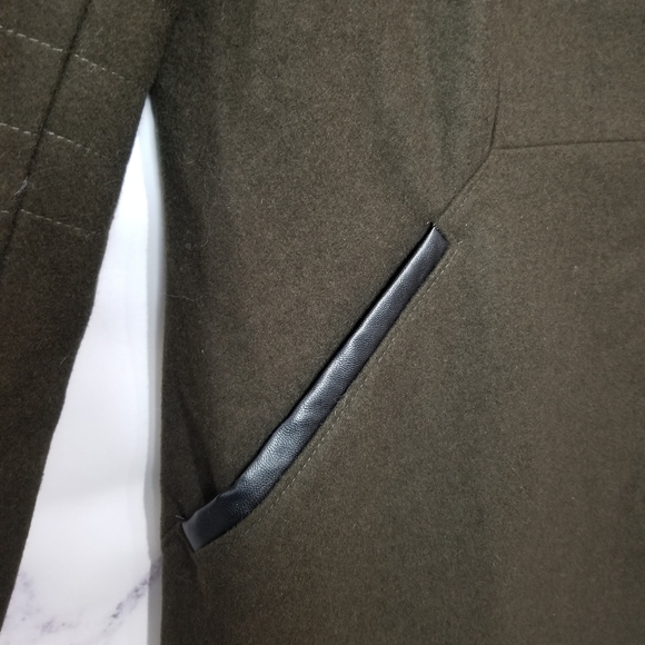 French Connection Brown 3/4 Length Coat, Medium - Picture 6 of 9